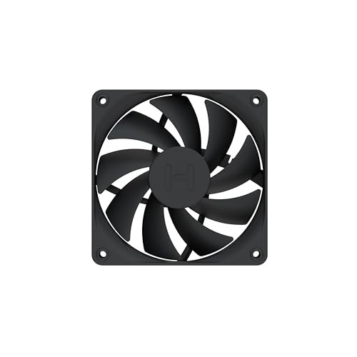 Image of Hyte Flow FA12 120mm PC Case Fans 4-Pack, High Performance, Low Noise, 1500 RPM, 4-Pin PWM, Fluid Dynamic Bearing - Pitch Black