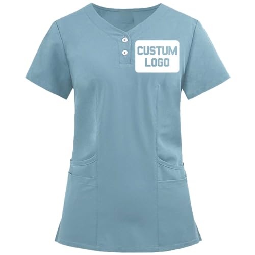 Image of Goldfly Personalized Scrubs Set Women Custom Logo Medical Uniform Nursing Soft Breathable Workwear