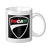 DJNGN Kompatibel mit Ducati-Keramikbecher, Weiß, klassische Kaffeetasse, Teetassen, Wassertasse, Geschenkideen für Mädchen, Jungen, Frauen, Männer, 11 oz