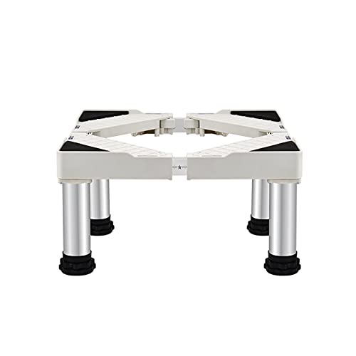 GKJHTED Soporte Ajustable para lavadoras y secadoras, Ideal para lavadoras y refrigeradores. Altura: 10,16, 15,24 y 25,4 cm. Longitud: 51,2-74,6 cm.