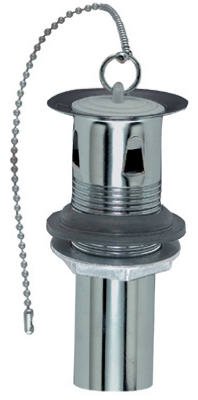 2-Pc. PO Plug, Polished Chrome, 22-Ga., 1-1/4 x 5-In.