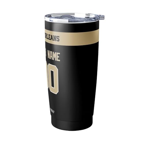 Image of ANTKING New Orleans Tumbler 20 oz Travel Coffee Cup Custom Name Number for Men Women Boy Gifts