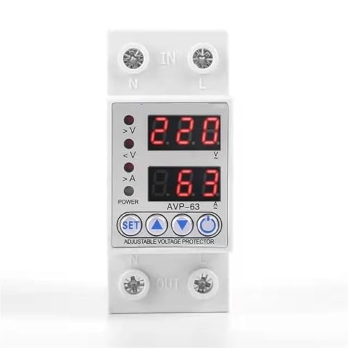 Relais de protection double affichage tension courant réglable 40A 230V