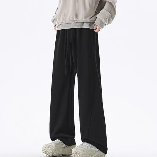 Men's Casual Wide Leg Pants Drawstring Waist Comfortable