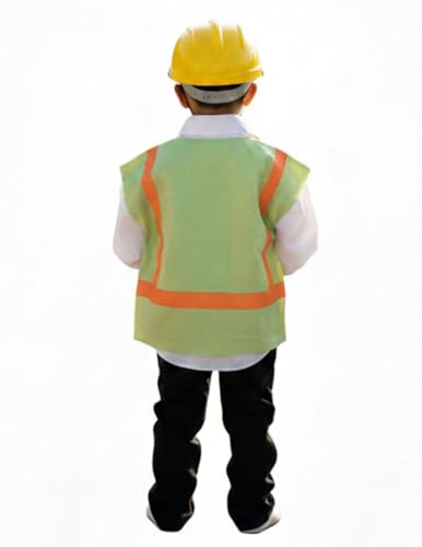 Image of BookMyCostume Engineer Civil Construction Worker Community Helper Builder Kids Fancy Dress Costume 5-6 years