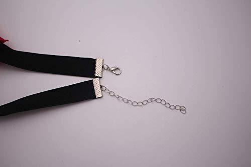 Ericotry Elegant Retro Rose Flower Collarbone Chain Clavicle Necklace Gothic Lolita Black Lace Collar Choker Ornament Wedding Halloween Accessories For Lady (Black) #TOP4