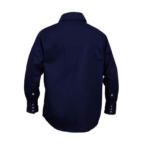 Camisa de soldadura resistente al fuego Just In Trend de algodón azul marino XL 3