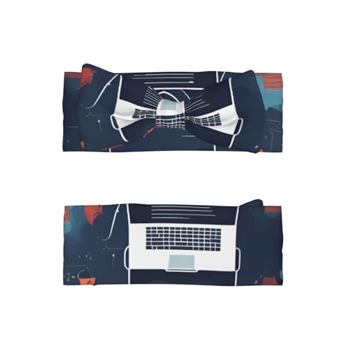 Hacker Attack Picture Baby Bow Headband Stretchy and Soft for Newborns, Infants, Toddlers, and Kids Girls2