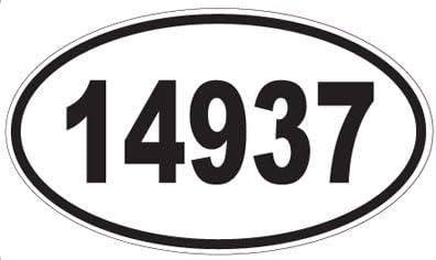 US Decal, Inc. Number 14937 Oval Sticker