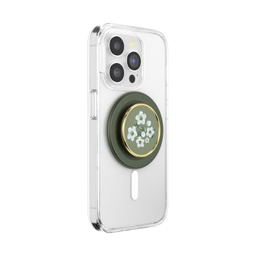 PopSockets Handygriff für MagSafe, Magnetischer Halter- Blütenrelief – Ansicht 2