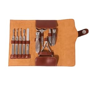 Brown Vintage Manicure Set Nail Enhancement Tools Home Decoration Nail Tools Set Nail Pliers (D 260 * 178MM)