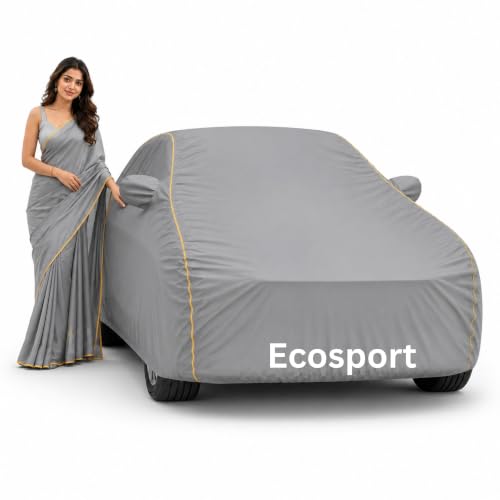 Image of Magic 6-Layer 100% Waterproof Custom Fit Car Cover for Ford EcoSport (All Models) Grey | All Weather Protection | UV, Heat, Rain, Dust & Scratch Resistant | Outdoor & Indoor Full Body Car Cover