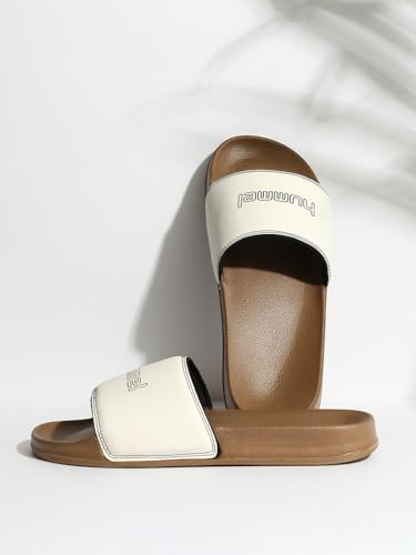 Image of hummel CLASSIC MEN SLIDERS Comfortable Cushioned Sole Arch Support Durable Lightweight Flexible Trendy Style Flip flops and Slippers Slides for Men Daily use Chappal