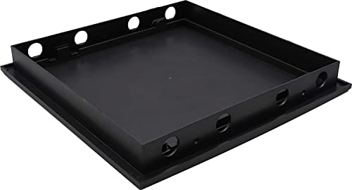 8" x 8" Anthracite Plastic Access Panel, Plumbing, Electricity, Alarm Wall Cover Plate for Drywall, Box Door Lock, Latch - Image 3