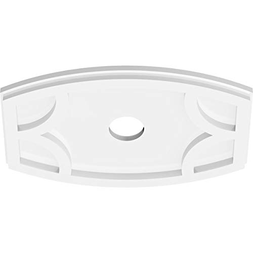 Image of Ekena Millwork CMP14X9KY-02000 Kailey Architectural Grade PVC Contemporary Urethane Ceiling Medallions 14 inchW x 9 3 /8 inchH x 2 inchID x 7 1 /2 inchC x 1 inchP