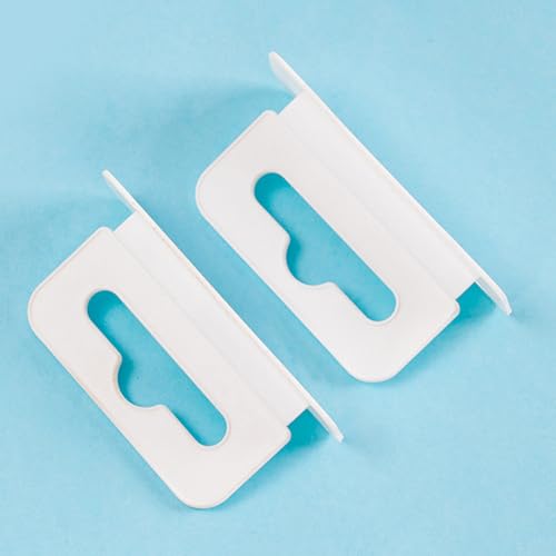 craspire 80 Stück Kunststoff Aufhänger für den Einzelhandel weiß 2,2 x 1,1 Zoll rechteckig strapazierfähig mit Schlitzloch Produkt Schmuckkästchen Display Lamellenwandhaken Aufhänger für Laden