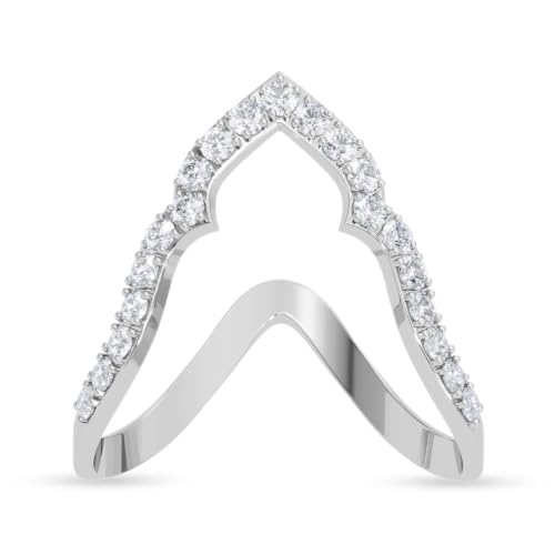 Image of Clara 925 Sterling Silver Vanki Adjustable Ring for Women Platinum Plated | Gift for Women & Girls | Swiss Zirconia | Elegant Design