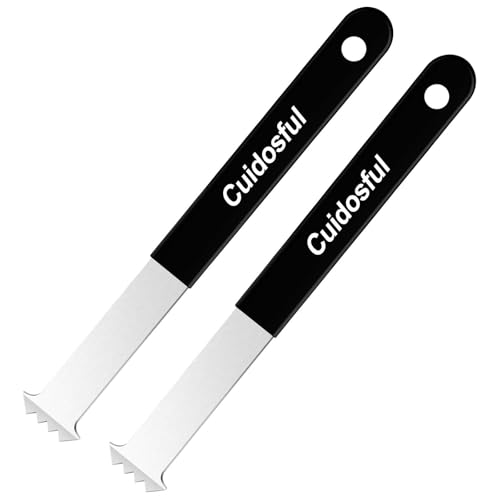 Pflastersteinheber, 2er Set Mit Doppelgelenk-Schaber, Sägezahn-Mikrozähne und Rutschfestem Griff und Verzinkter, Rostfreier Steinheber Pflastersteine füR Garten, Terrasse & Gehweg