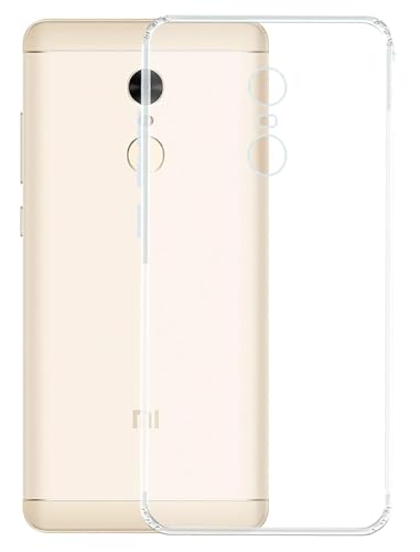 Image of COVERBLACK Soft Rubber Silicon Clear Back Cover Compatible Model for Mi Redmi Note 5 - Transparent