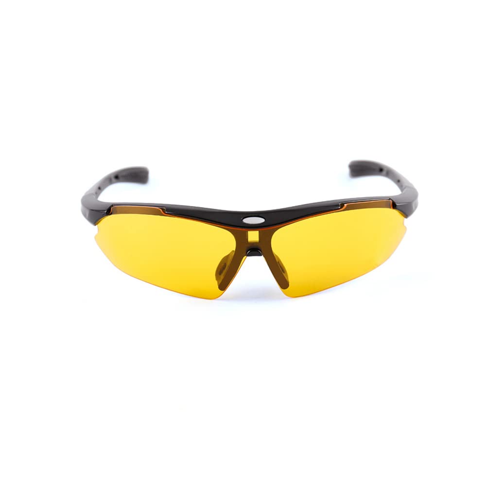 SagaSave Outdoor Sports Sunglasses, UV400 Protection Polarized Sunglasses, Men and Women Anti Glare Glasses for Cycling, Fishing, Driving, Golf (Yellow)