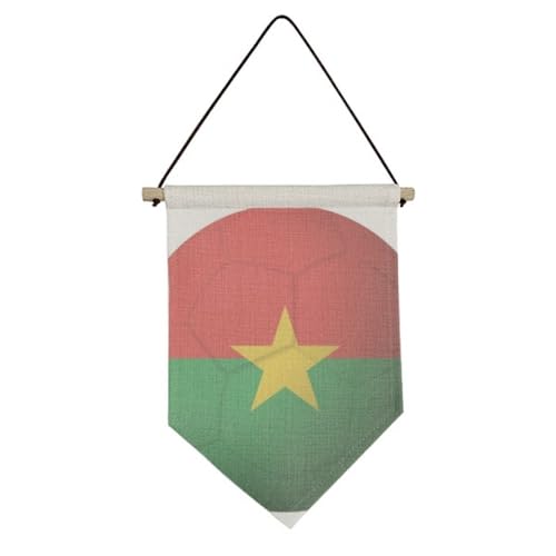 Drapeau national du Burkina Faso en toile de qualite superieure