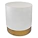 TOV Furniture Dimple Decorative Hand Hammered Side Table, 16", White