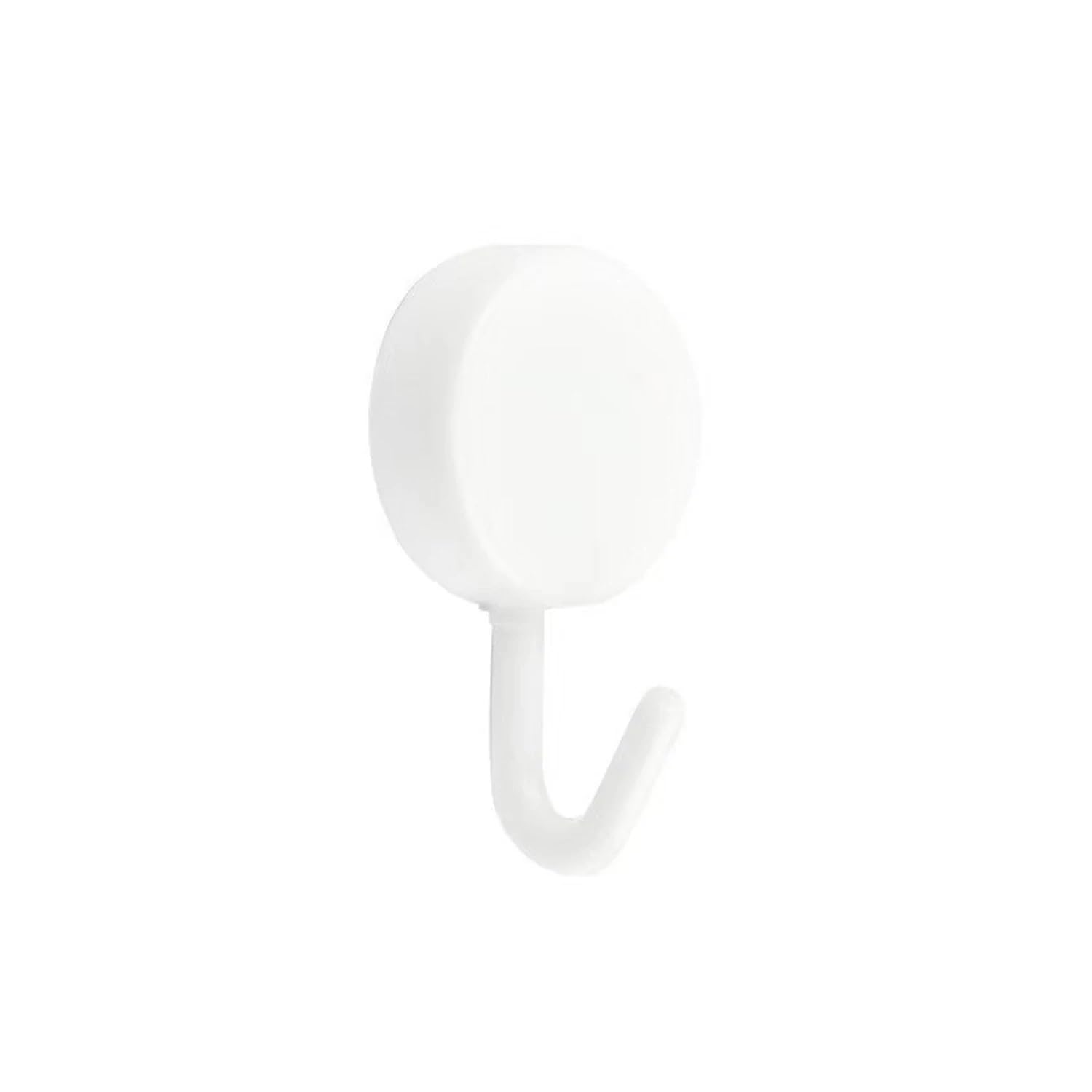 Xinxiyuan White 10Pcs Round Macaron Color Self-Adhesive Wall Hooks Practical, Decoration Key Towel Brackets(White)