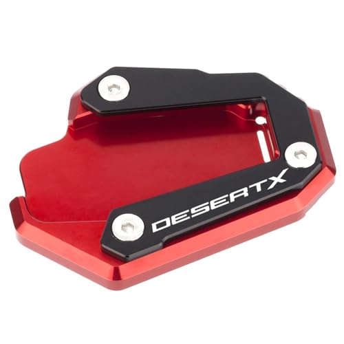 �ɓK������Ducati DesertX ���� X 22 23 CNC �A���~�I�[�g�o�C�T�C�h�X�^���h���L�L�b�N�X�^���h�g��v���[�g�p�b�h(Red Black)