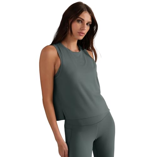 Rhone Women's Serene Tank Top (Green Smoke, Large)