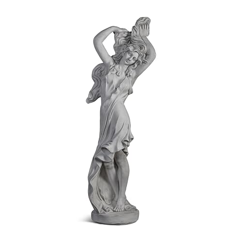 gartendekoparadies.de Weibliche Statue der Hera, Steinfigur, H. 153 cm, 121 kg, Grau, frostsicher...