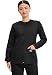 Cherokee Women's Workwear Scrubs Core Stretch Zip Front Warm Up Jacket, Black, Small