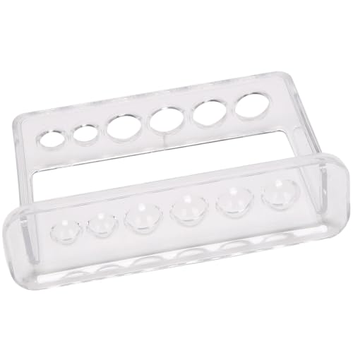 プラスチッククリア試験管ラック6穴スタンドラボ試験管スタンドシェルフ16.7X8X3 Cm
