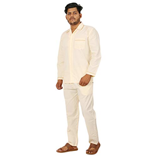 Image of Emperor Men's Cotton Plain /Solid Night Suit Pack of 1