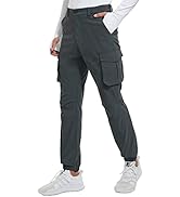 FitsT4 Men's Hiking Cargo Pants Slim Fit Zipper Pockets Lightweight Quick Dry Outdoor Joggers Gol...
