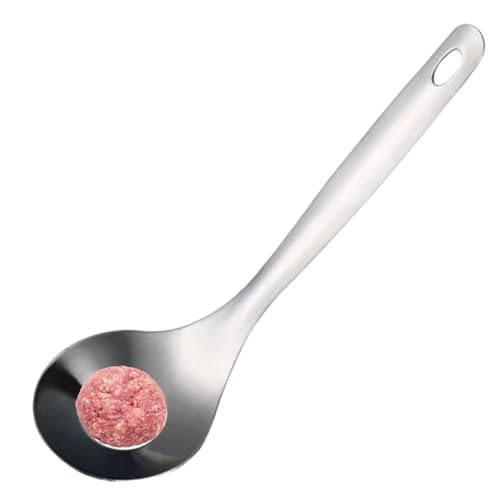 Cuchara de albóndigas - herramienta de volcado de metal, herramienta moldeadora portátil, forma antiadherente duradera con mango cómodo | Bolas de arroz, crema de gelatina, postre, para usar