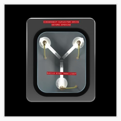 Flux Capacitor Time Machine Dashboard Control Panel Design - Retro Sci-Fi Movie Fan Gift - 5 Vinyl Decal Bumper Sticker