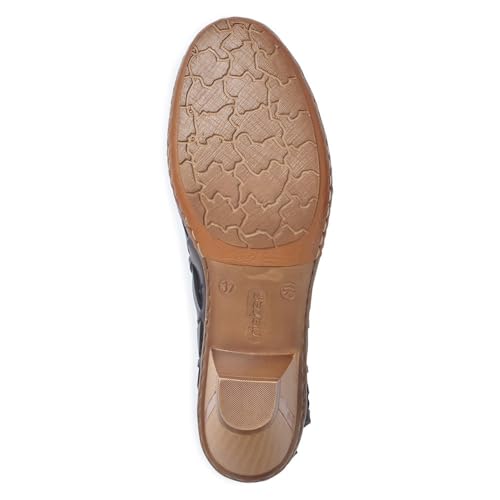 Image of Rieker 46778 Sina Women's Heels - Sling-Backs, Leather Upper, Hand-Woven Design, Anti-Stress Comfort, Flexible Sole, Secure Fit, and Timeless Everyday Style