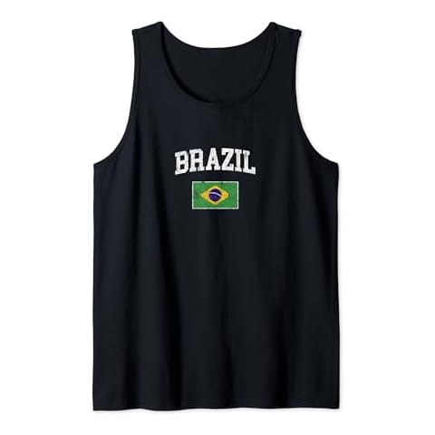 Débardeur Vintage Drapeau Brésil - Brazil T-Shirts RLB FR Cover