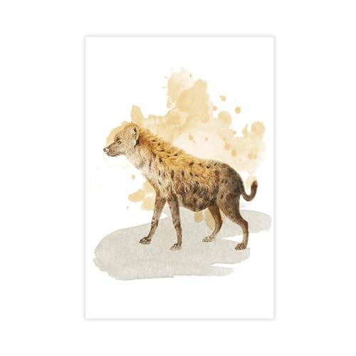 Peinture à l'aquarelle d'animaux de la savane pour illuminer un mur vide