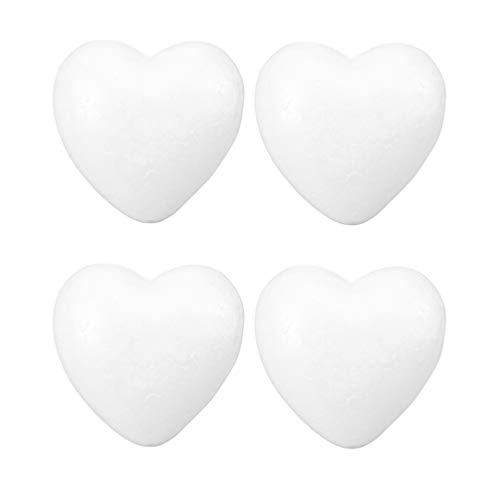 Holibanna 4Pcs Coeurs de Mariage Artisanat Mousse Coeur Polystyrène Mousse de Polystyrène pour Bricolage Artisanat Modélisation Mousse Organisation Florale Décorations de Mariage (165Mm)