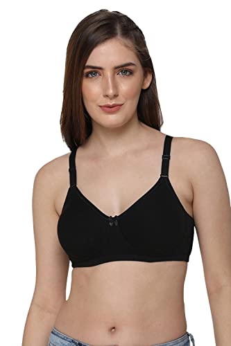 Image of INTIMACY LINGERIE Women's Cotton Brassiere | Non-Padded | Non-Wired | Full Coverage | Shaper Panel with Side Support Regular Bra | 1 Piece | (Def C P)