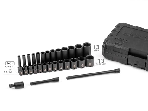 Image of TEKTON 1 /4 Inch Drive Impact Socket Set, 29-Piece | SID90401