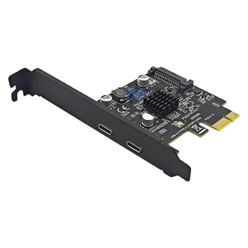 Tarjeta PCI E Dual Tipo C compatible con USB2 para transmisión rápida
