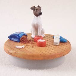 Conversation Concepts Miniature Fox Terrier Brown & White Candle Topper Tiny One 