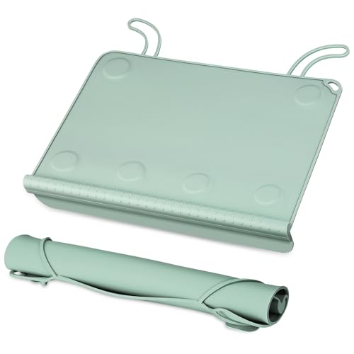 DZDOV Silicone Placemat for Toddlers Non-Slip: Baby Led Weaning Supplies - Dining Table & Restaurant for Mess-Free Eating