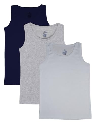 Image of KiddoPanti Boys Pack of 3 Sleeveless Solid Vests