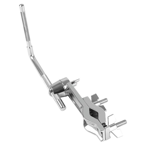 GOGHOST Cowbells Cymbal Clamp, Zinc Alloy Tom Mounts for Drums Clamp, Percussion Mounting Bracket for Cowbells, Jam Blocks, Tambourines, Mini Timbales, and Electronic Pads to A Stand (L-Base)