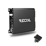 Recoil DI600.1 Class-D Car Audio Mono-Block Subwoofer Amplifier, 1200 Watts Max Power, 2/4 Ohm Stable, Mosfet Power Supply, Remote Bass Knob Included