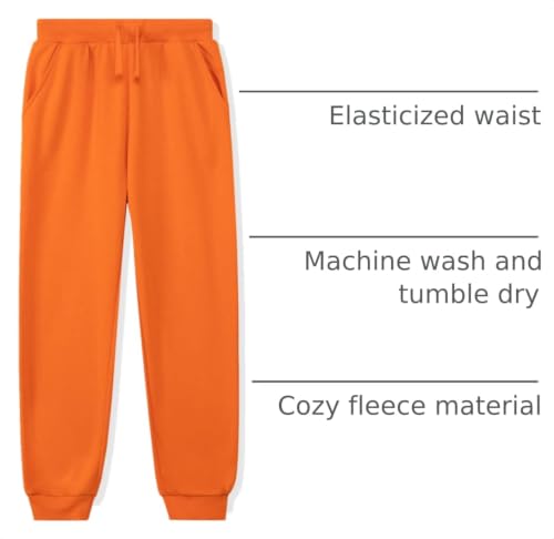 Image of Kid Nation Kids Unisex Soft Brushed Fleece Casual Pull On Jogger Sweatpants with Pockets for Boys or Girls