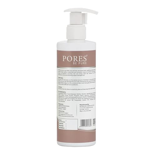 Image of PORES Be Pure Keratin Shampoo for Hair Fall Control | With Hydrolyzed Keratin, Argan Oil & GHPTC | Instant Smooth, Frizz-Free & Thick Hair | Shampoo for Women & Men | All Hair Types - 250 ml